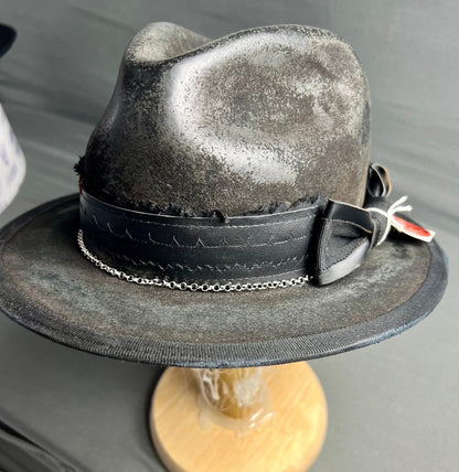VINTAGE BLACK FEDORA - JonHats